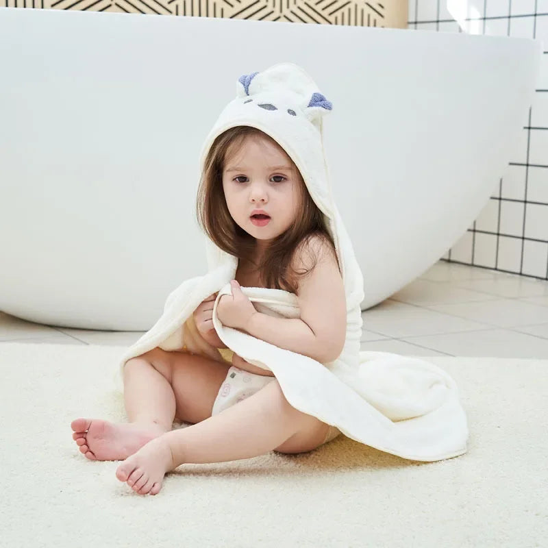 Baby Bath Towel Baby Towel Newborn with Hood Cartoon Coral Fleece Infant Towels Blanket Newborn Baby Bathrobe Infant Babys Stuff