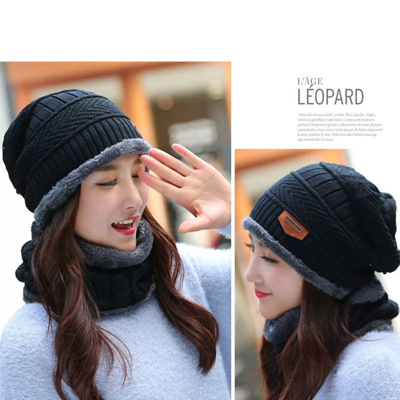 Shop Cozy Knit Beanies & Balaclava Set