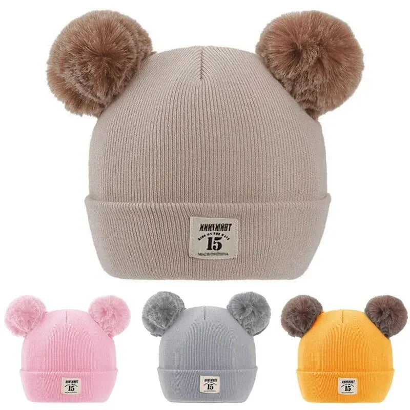 Shop Cozy Kids Pom Pom Beanies - Warm Knit Hats for Boys & Girls