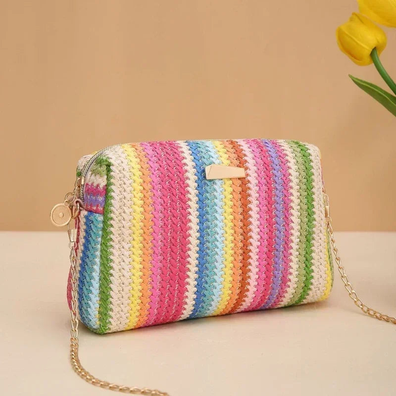 Shop Chic Rattan Straw Crossbody Bag - Perfect for Summer Travel