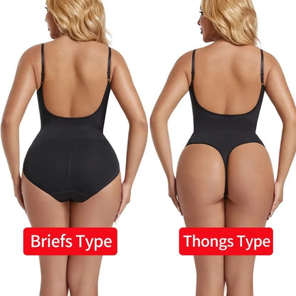 Shop Backless Seamless Bodysuit Thong Shapewear - Slimming Tummy Control Corset