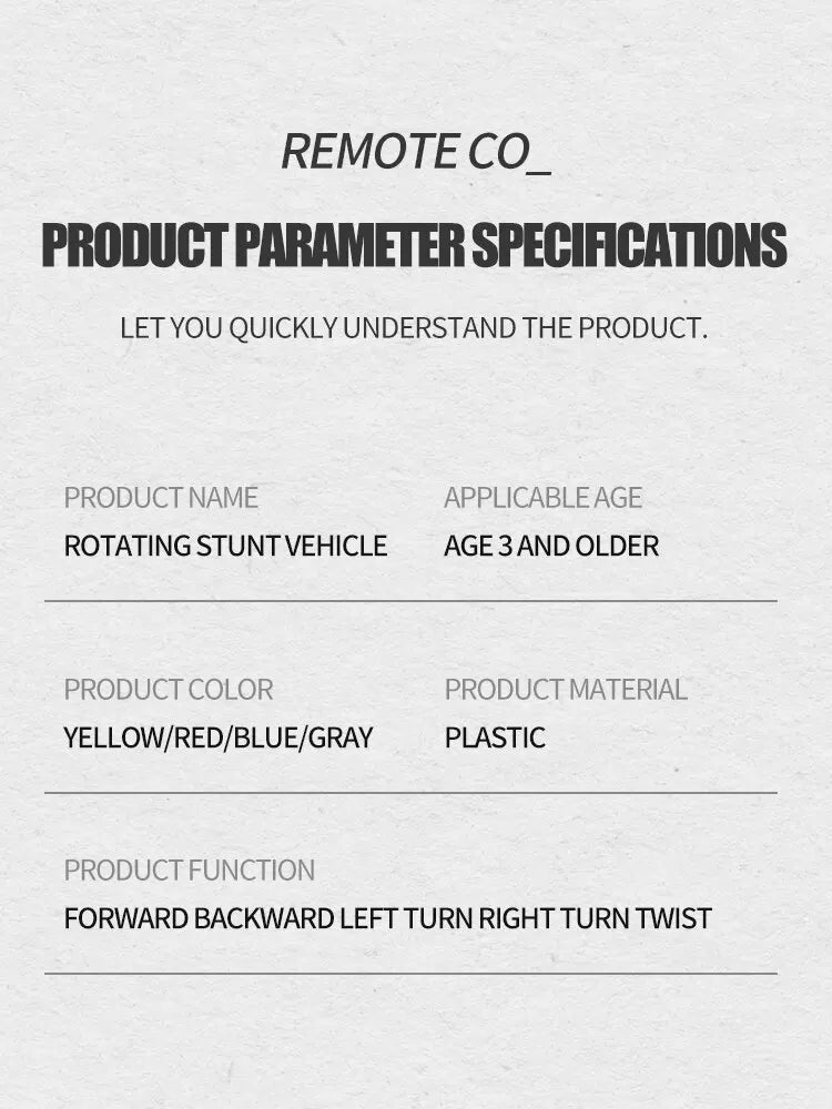 Stunt Spinning Toy Car.Kids Pull Back Car for 3 Year Old Boy Girl and Toddler.Up 360 Upright Rotation Game