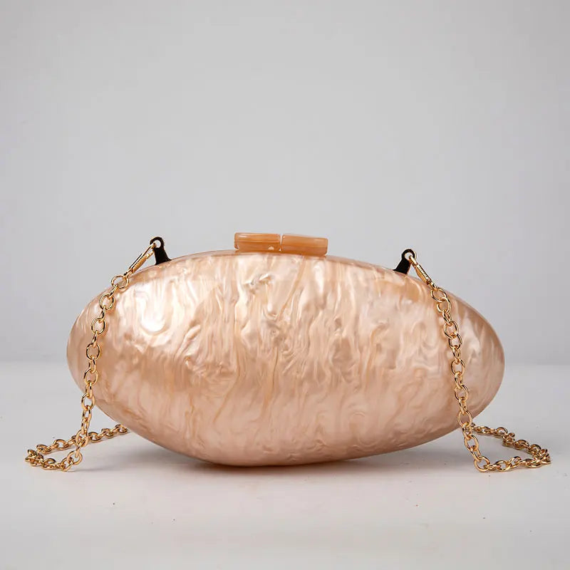 Shop Pearl Acrylic Clutch: Luxury Mini Evening Bag with Chain for Weddings & Parties