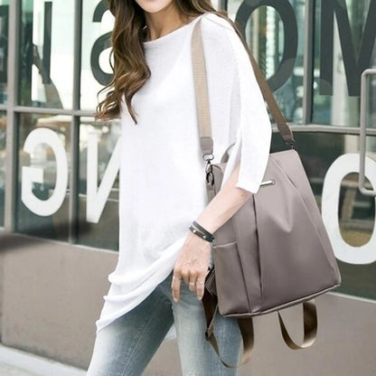 Shop Women's Multifunction Nylon Backpack - Casual, Solid Color, Detachable Strap
