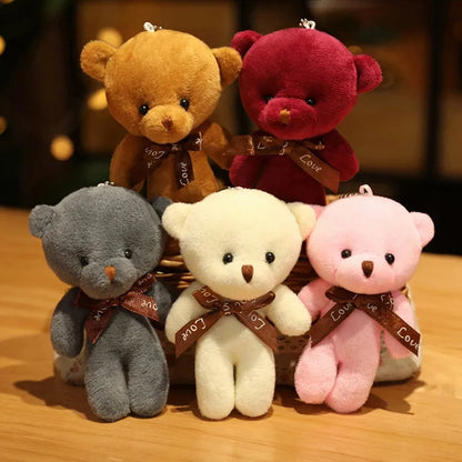 50pcs/lot Bears Stuffed Plush Toy Mini Bear Doll Toy Keychain Bag Pendant Wedding Decoration kids Birthday Party Gifts