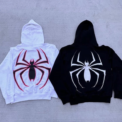 Shop Full Zip Spider Hoodie - Unisex Streetwear Graphic Oversized Jacket