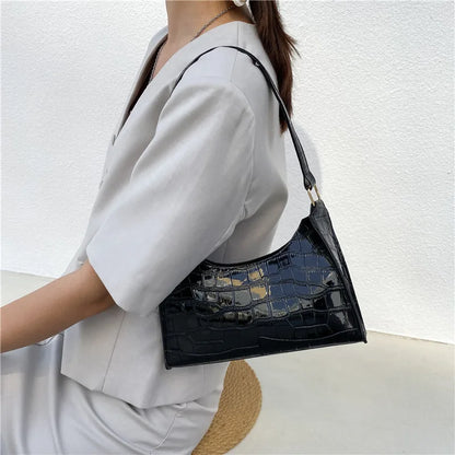 Shop Chic Alligator Pattern Shoulder Bags - High-Quality PU Leather Clutch