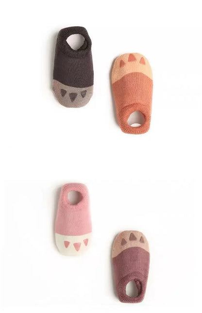 1 Pairs Boys Infant Walking Socken Girls Kids Anti Slip Floor Sock Fashion Solid Color Cotton Newborn Baby Socks