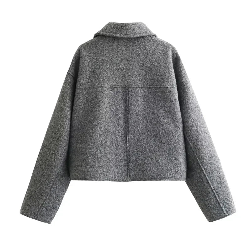 Shop Trendy Cropped Tweed Jacket for Women - Perfect for Autumn/Winter