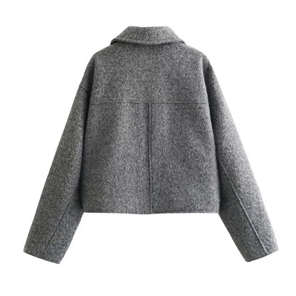 Shop Trendy Cropped Tweed Jacket for Women - Perfect for Autumn/Winter