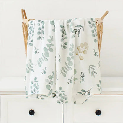 Bamboo Swaddle Blanket Baby Blankets Newborn Muslin Blanket Organic Cotton Soft New Born Wrap 5 Petal Flower for Spring