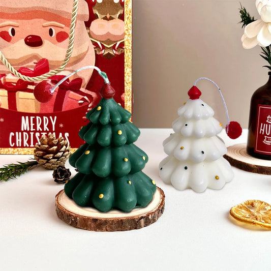 Christmas Tree Shape Candle Xmas Scented Candles Decorative Atmosphere Candle Christmas Party Supplies 2025 New Year Gifts