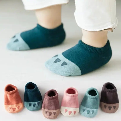 1 Pairs Boys Infant Walking Socken Girls Kids Anti Slip Floor Sock Fashion Solid Color Cotton Newborn Baby Socks