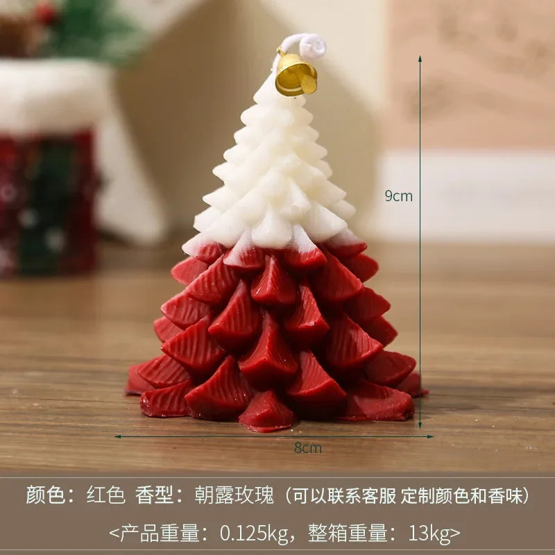 Christmas Tree Shape Scented Candles Christmas Party Atmosphere Candles Living Room Bedroom Aromatherapy Decoration Festiva Gift