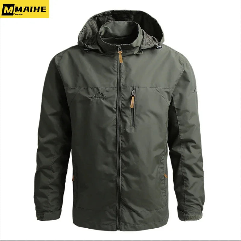 Gorpcore Jacket Men's Military Tactical Hunting Jacket Men's Autumn Casual Waterproof Windbreaker Men's Coat Pocket Work Clothes