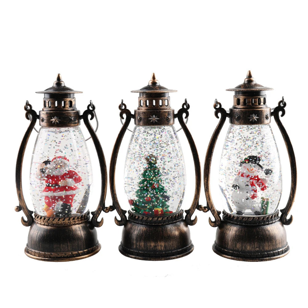 Christmas Decorations 2025 Crystal Ball Lighting Portable Oil Lamps Snow Ilght Christmas Tabletop Decoration Christmas Gifts