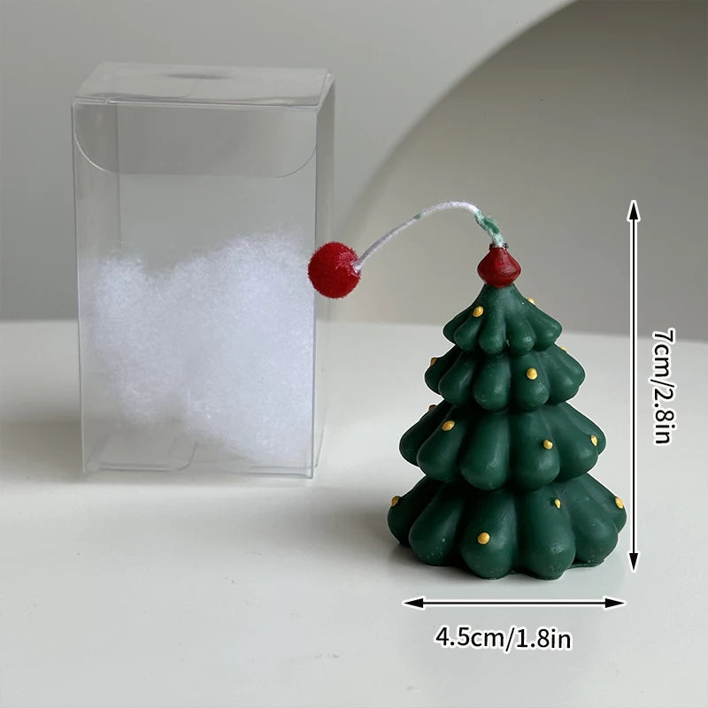 Christmas Tree Shape Candle Xmas Scented Candles Decorative Atmosphere Candle Christmas Party Supplies 2025 New Year Gifts