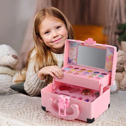 Children Makeup Cosmetics Playing Box Princess Makeup Girl Toy Play Set Lipstick Eye Shadow Safety Nontoxic Toys Kit For Kids