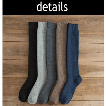 Winter Men's Wool Compression Knee-High Socks - Winter Warmth