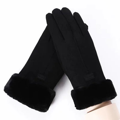 Autumn/Winter Furry Outdoor Gloves