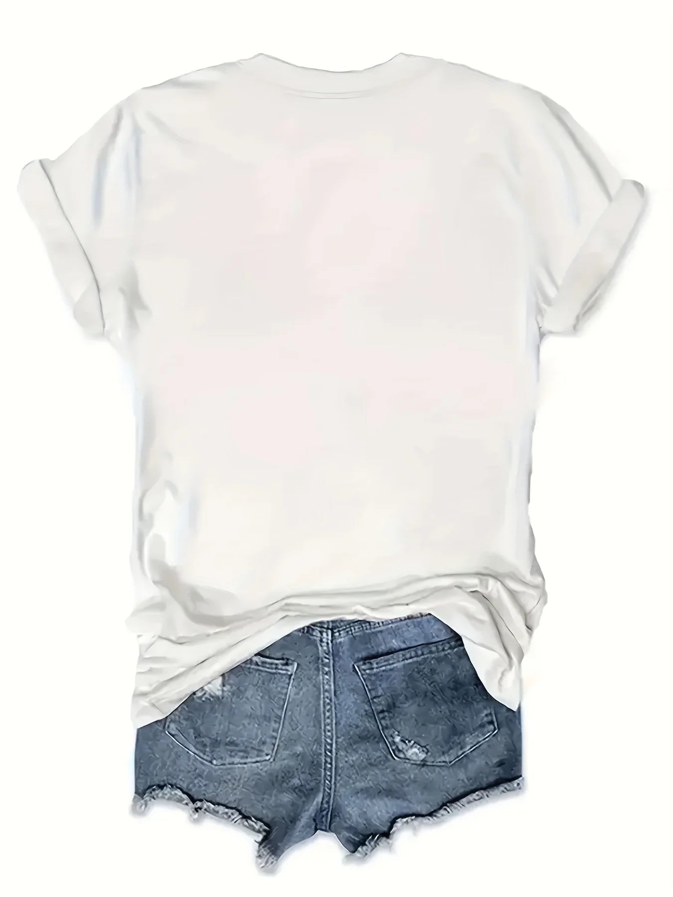 Vibrant Eiffel Tower Graphic Tee Casual Short Sleeve Crew Neck Top for Spring & Summer with Comfortable