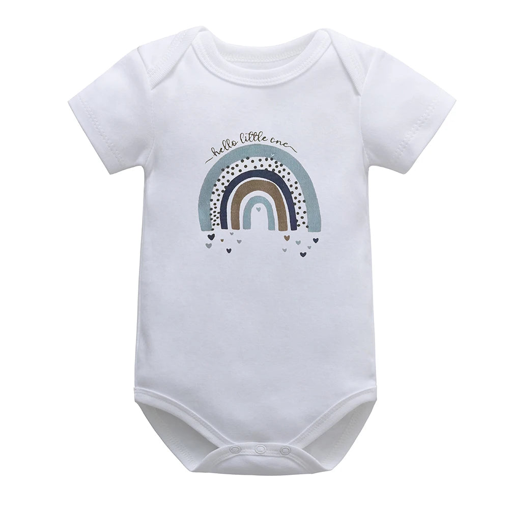 Baby Boys Girls Romper Cotton Long Sleeve Letter Print I Love Mom & Dad Jumpsuit Infant Clothing Newborn Baby Clothes